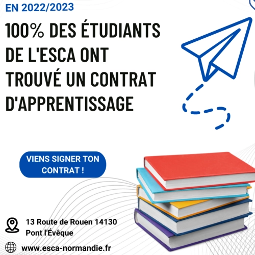 Image 100 % des étudiants de l'ESCA sont en apprentissage !